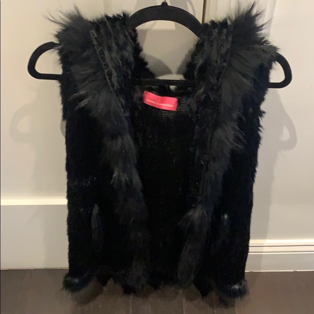 Black Fur Vest